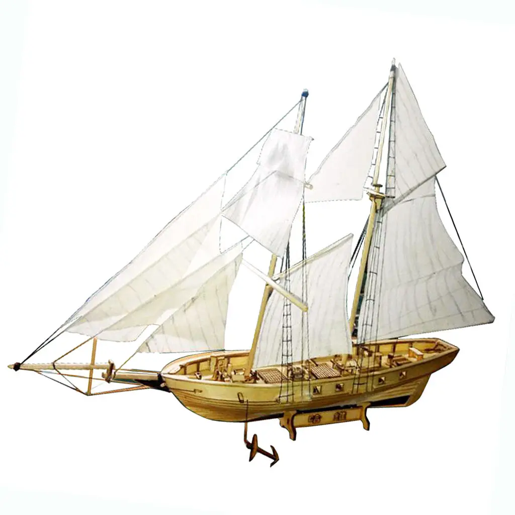 

1:300 DIY Boat Wooden Sailboat HARVEY 1847 Ship Model Puzzles Gift Decorative