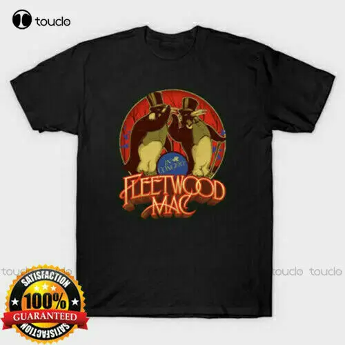 

New Fleetwood Mac Penguin Vintage Black T Shirt Gift For Women Funny Tee Womens Shirt Cotton Tee S-5Xl Unisex