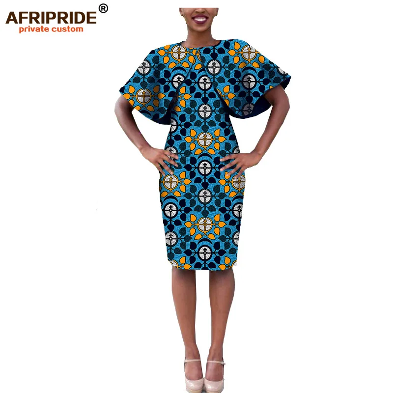 Женское осеннее платье AFRIPRIDE Повседневное до колена с накидкой на рукавах в