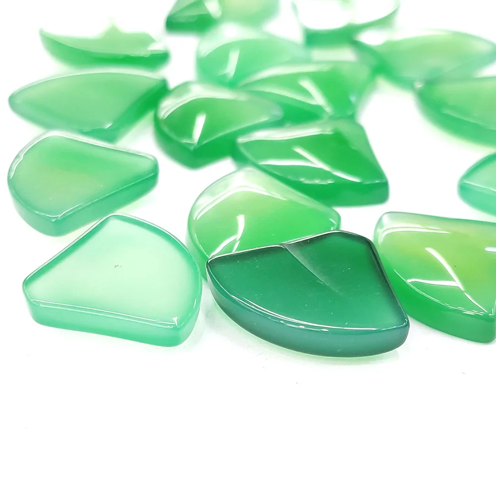 

5pcs Natural Stone Bamboo Shape Green Agate Bare Stone Ring Surface for DIY Handmade Fashion Necklace Jewelry Accessories
