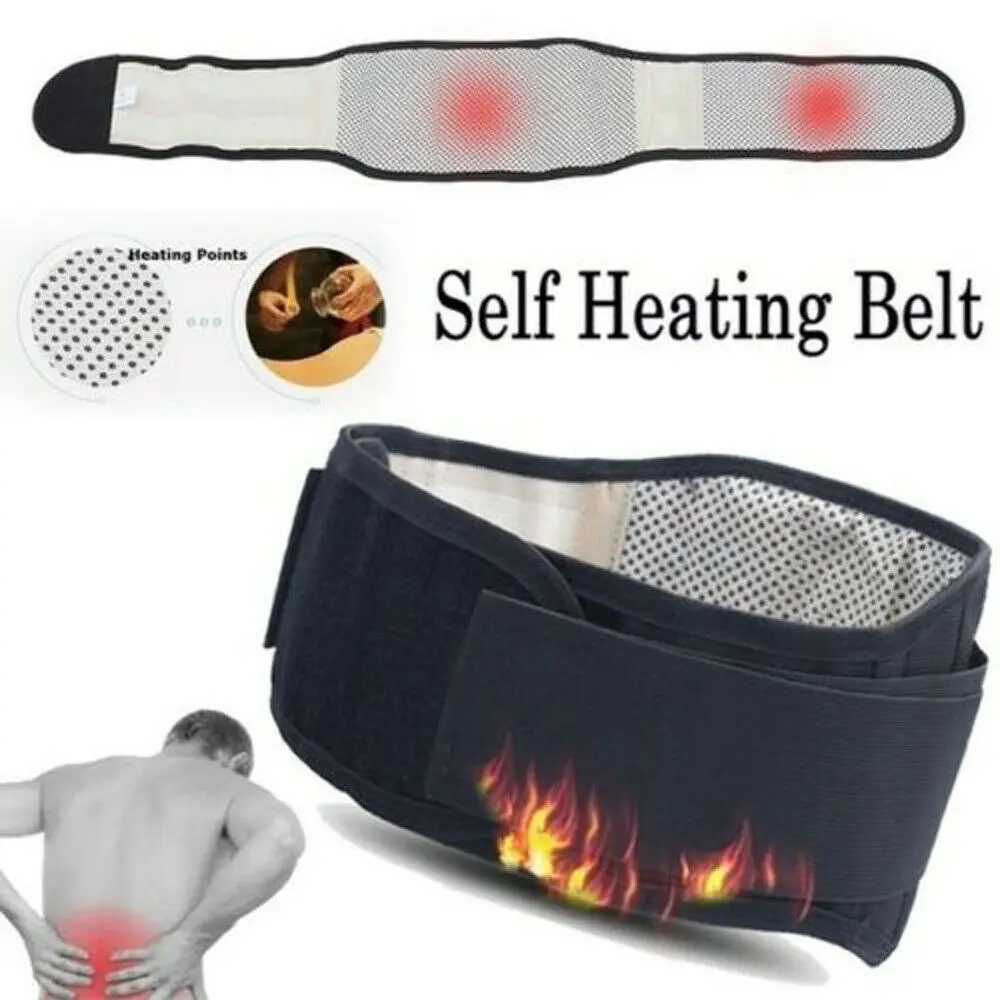 

Magnetic Back Support Cummerbunds Brace Belt Lumbar Lower Waist Double Adjust Pain Relief