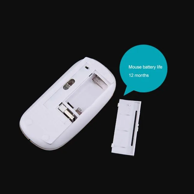 

Slim 2.4G Wireless Keyboard Mouse Combo for MACBOOK,LAPTOP,TV BOX, Computer PC ,Smart TV with USB receiver Business office