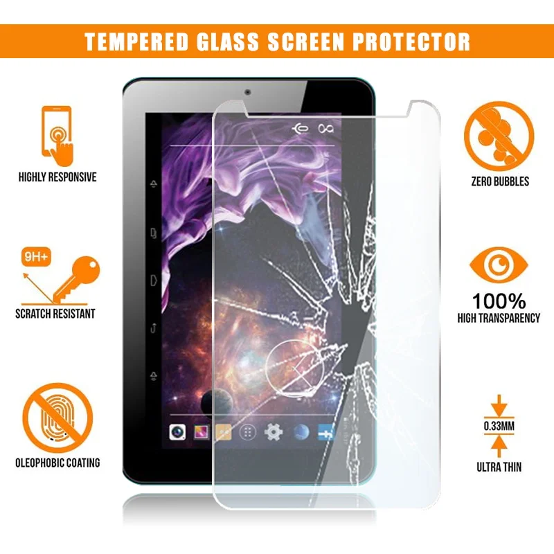 

Screen Protector for ESTAR Beauty HD Quad 7.0" Tablet Tempered Glass 9H Premium Scratch Resistant Film Guard Cover