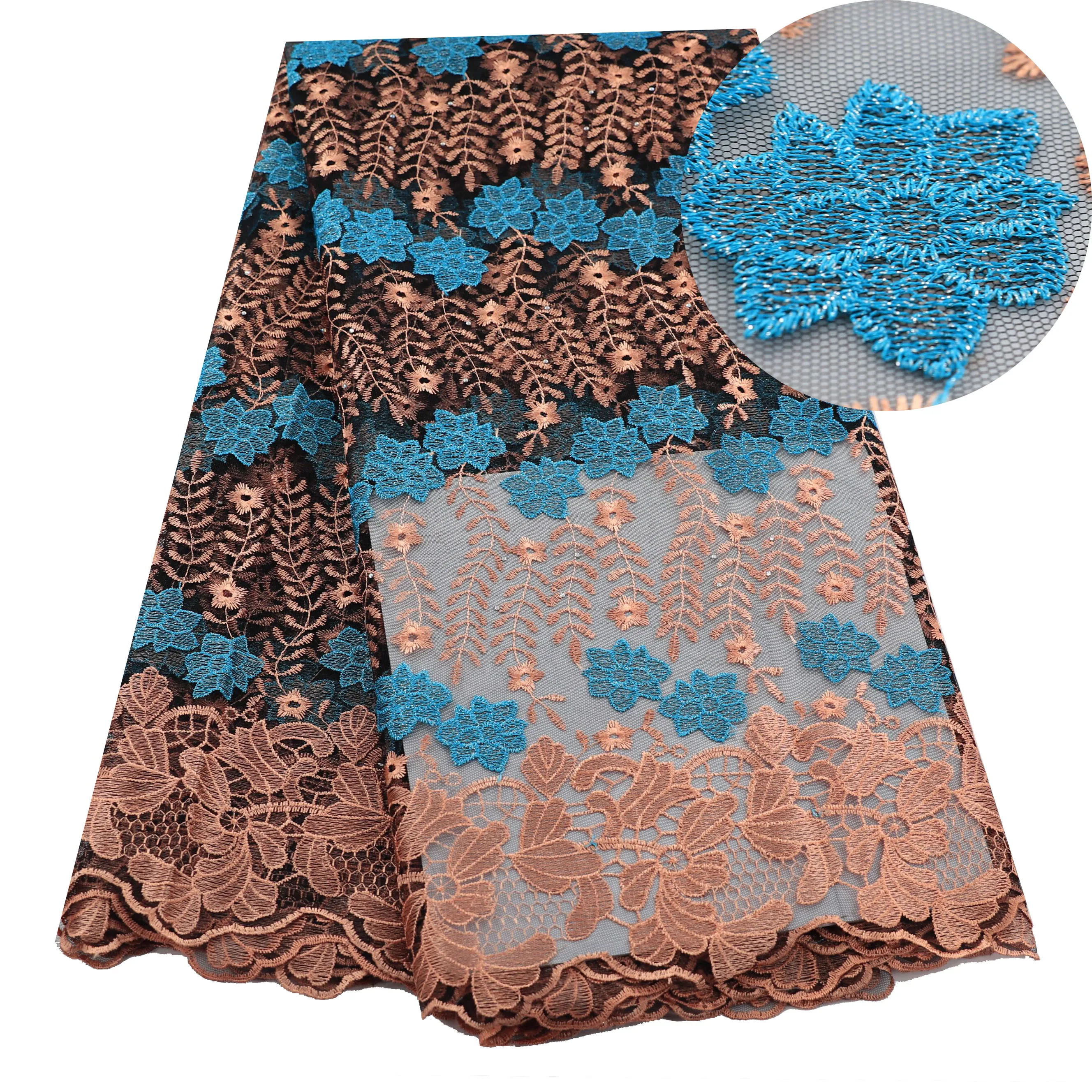 

Blue French Lace Fabric Nigerian Lace Fabric 5 Yards African Fabric African Lace Fabric High Quality Lace