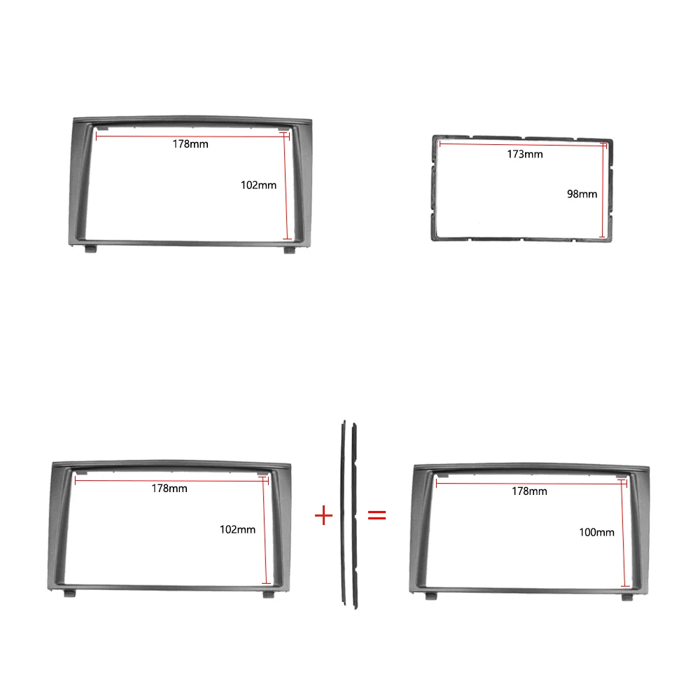 Double Din Car Radio Fascia for Mitsubishi Colt Plus 2007-2009 Auto Stereo Audio Interface Panel CD Player Trim Installation Kit |