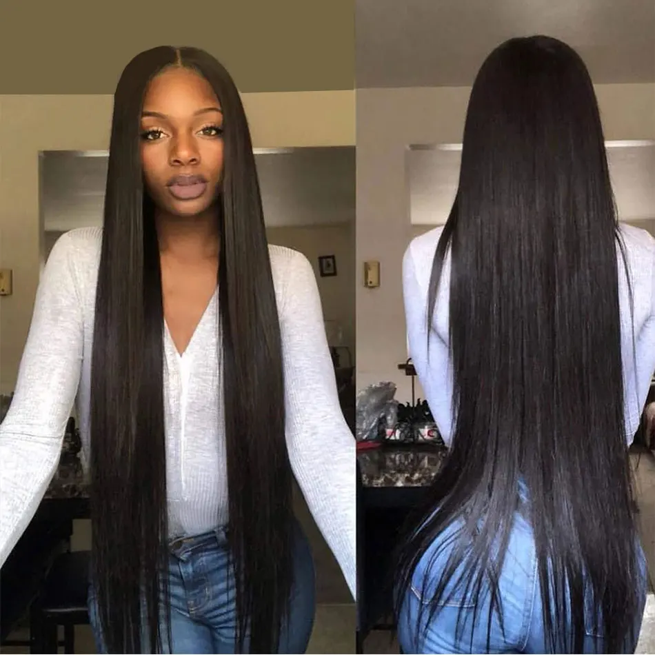 

Raw Indian Straight Virgin Hair Extensions 28 30 Inch Straight Human Hair Bundles Bone Straight Human Hair Weave Bundles Deals