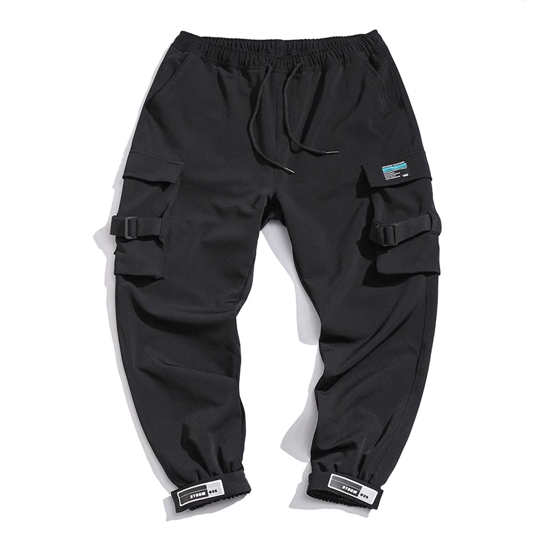 

New Japan Style Street Casual Fashion Men Jogger Trousers Autumn Elastic Multi-Pockets Harem Pants Streetwear Full Length