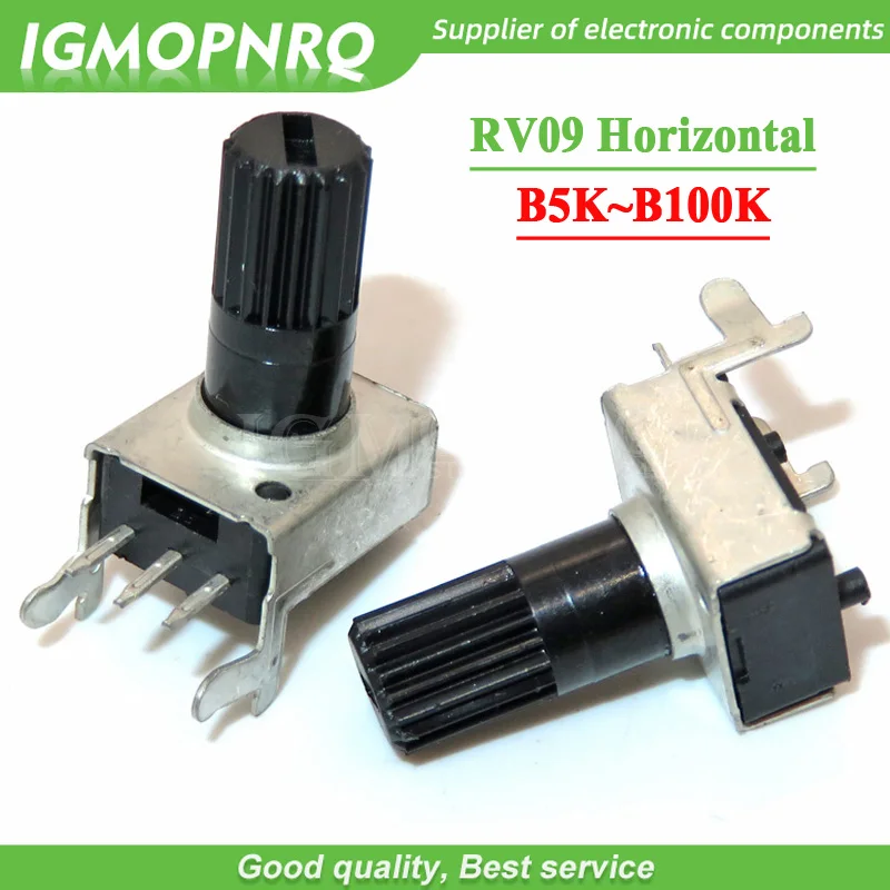 10 шт. 0932 Φ горизонтальная 5K 10K 50K 100K 3PIN длинная ручка 12 5 мм RV09 тип B103 B104 B502 |