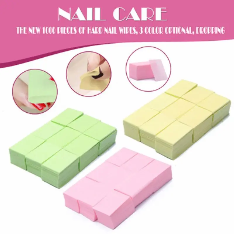1000 шт = 1 упак безворсовые салфетки для удаления лака ногтей гель лак Cutton
