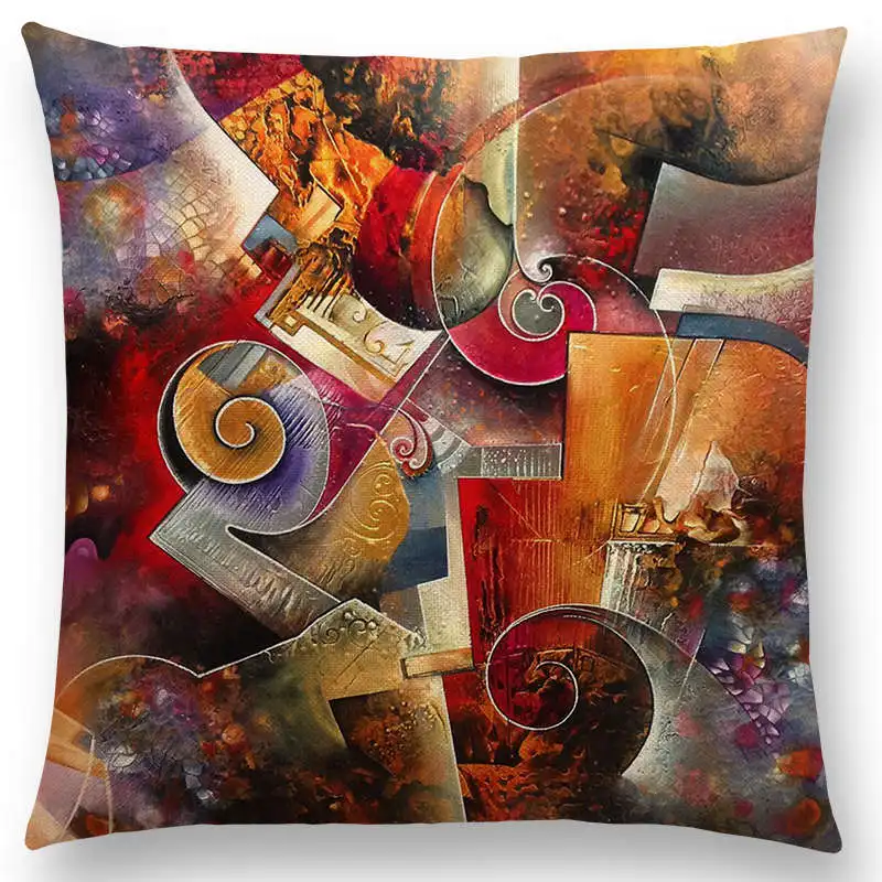Hot Sale Newest Fashion Nordic Style Splicing Colour Abstract Cushion Cover Home Pillow Case Linen Cotton Pillows Covers A0089 | Дом и сад
