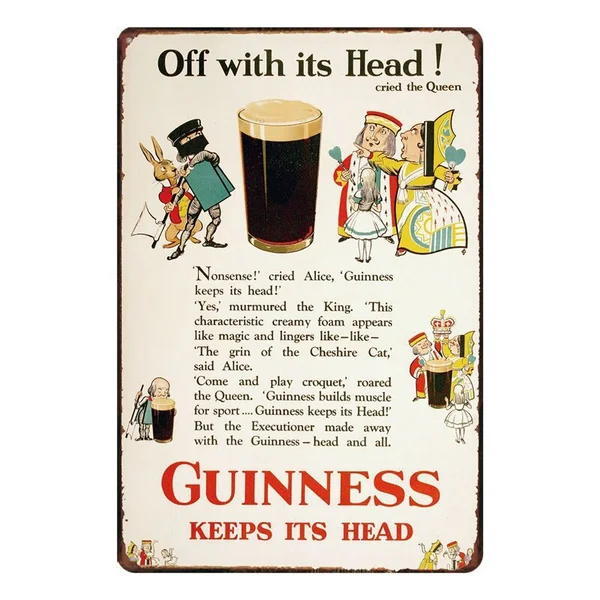 

Guinness Vintage Tin Sign Wall Bar Cafe Home Shop Art Kitchen Decor Metal Poster