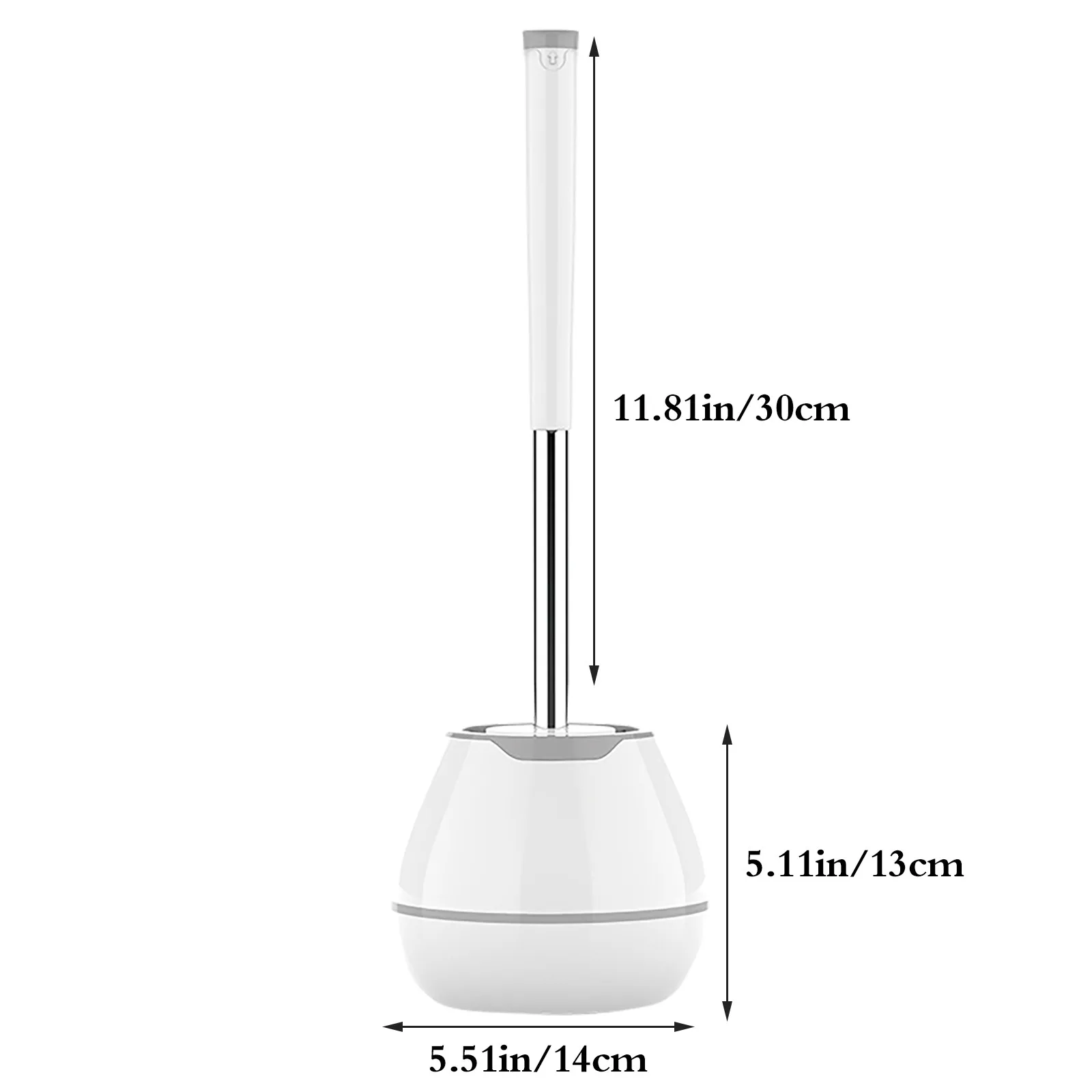 

25@ Soft Bristle Toilet Brush Holder Included Sturdy & Easy Clean Silicone Cleaning Tool Durable Plastic For Bathroom Cleaner