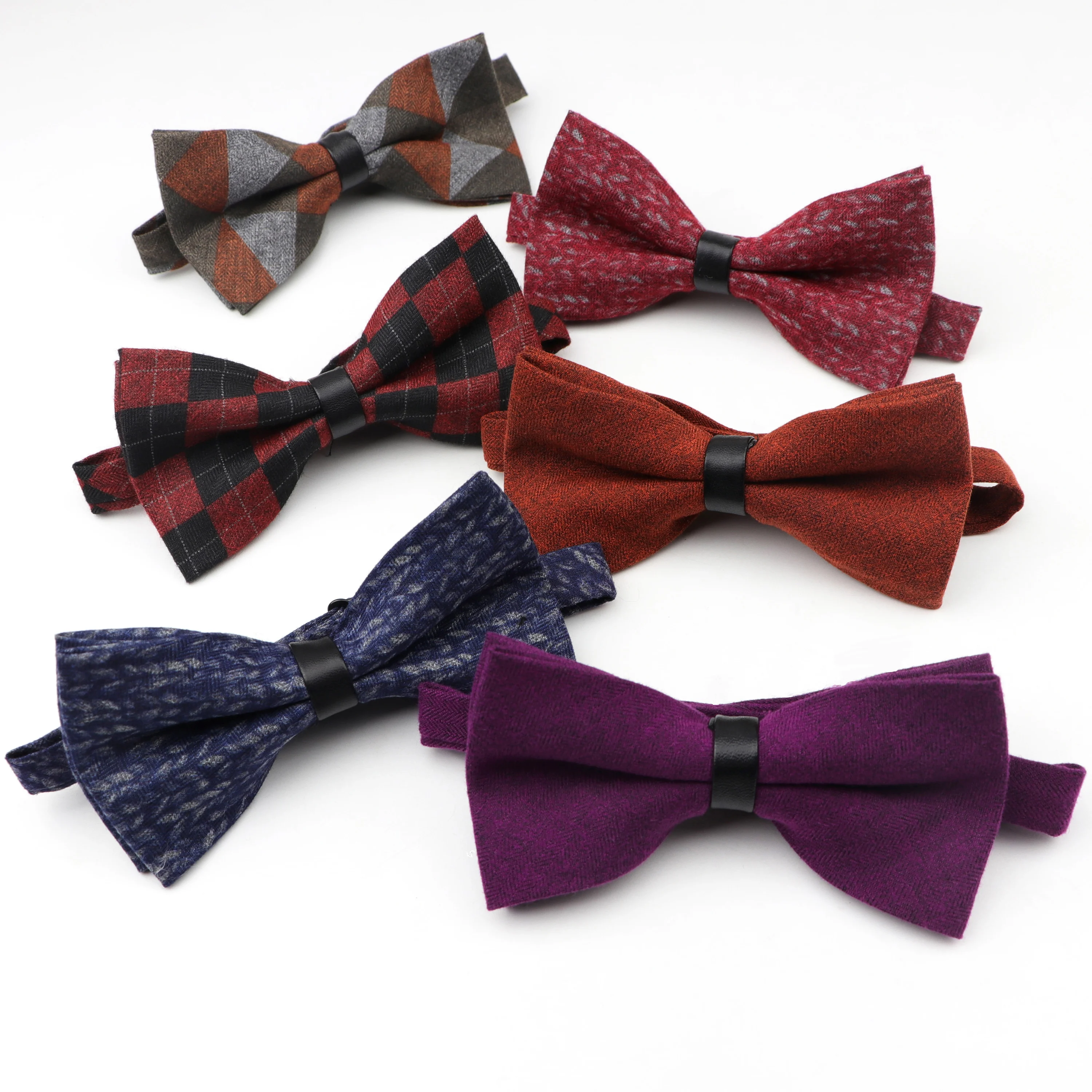 Solid Color Plaid Bowtie Fashion Cotton Polyester Bowties Groom Mens Kingly Cravat For Men Butterfly Marriage Wedding Bow Ties | Аксессуары
