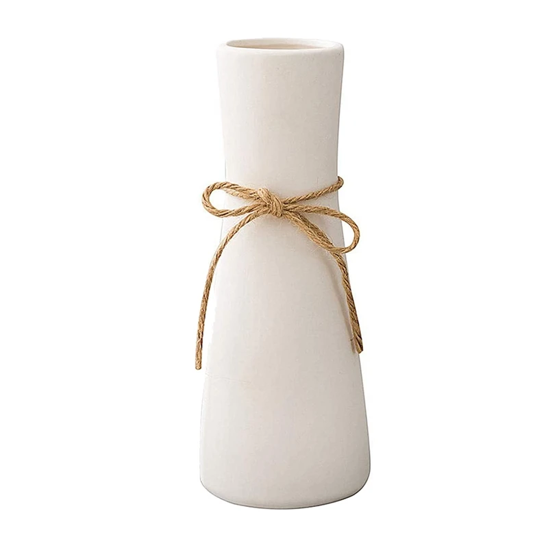 

Белая керамическая ваза, украшение в минималистичном стиле, современное домашнее украшение, фарфоровая ваза, матовый дизайн