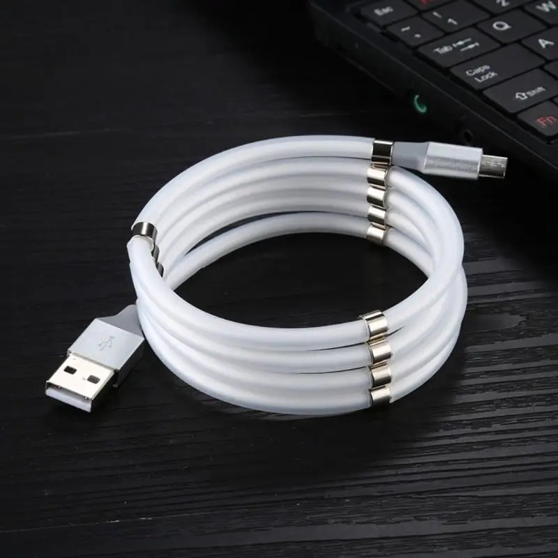 Магнитный кабель для быстрой зарядки с самообмоткой Micro USB Samsung A3 A5 A7 A8 J1 J3 J5 J7 2016 2017