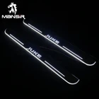 Светодиодный порога светильник s для Nissan Juke 2010 -2016 2017 2018 2019 2020 пластины охранника путь Добро пожаловать автомобиль потертости светодиодный светильник для езды на велосипеде светильник