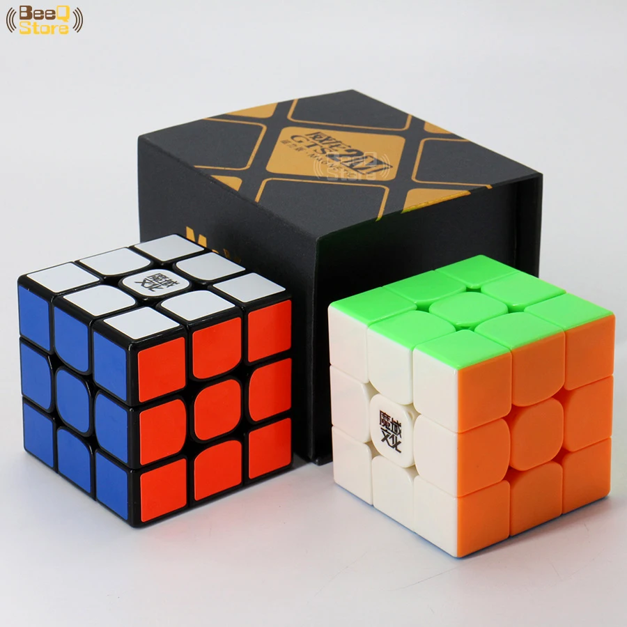 Магнитный магический куб 3x3x3 Moyu Weilong Gts2M черный пазл без наклеек Профессиональный