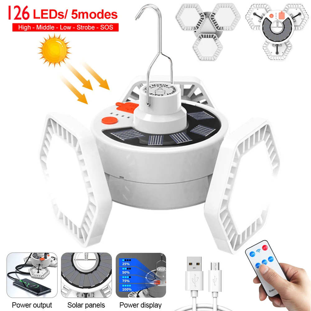 Портативный уличный фонарь с дистанционным управлением и 60/120 светодиодами