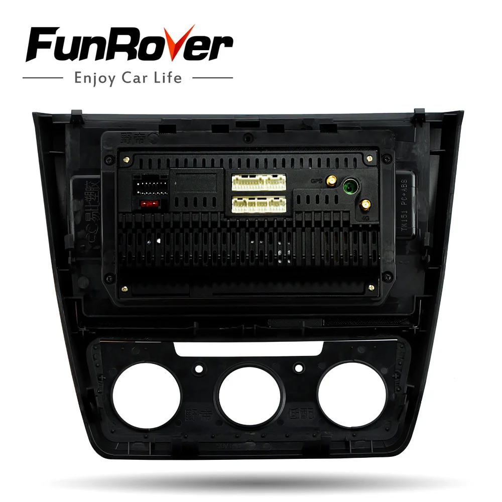 FUNROVER четырехъядерный автомобильный dvd мультимедийный плеер android 9 0 2.5D + IPS для Skoda