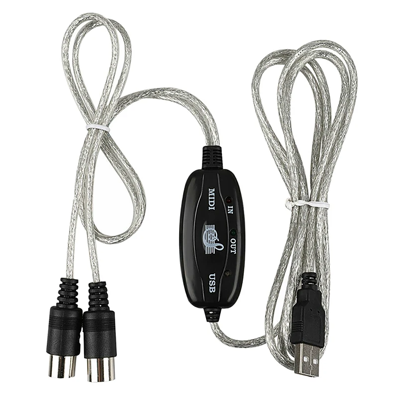 5 шт. 1 8 м USB в выход MIDI кабель преобразователя к ПК Музыка адаптер клавиатуры Шнур