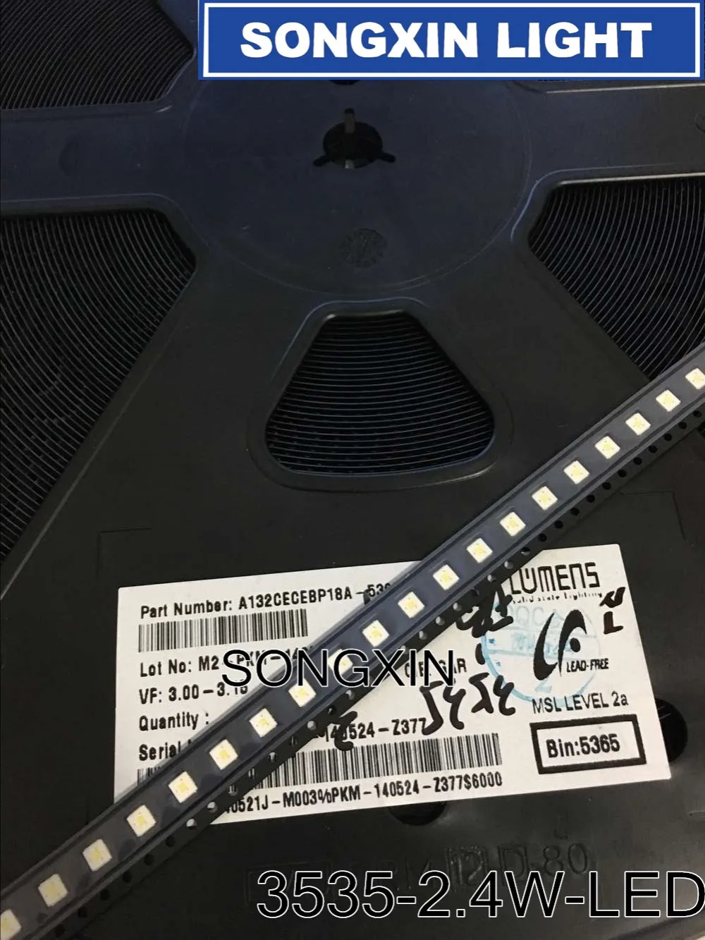 200 шт. люмен светодиодный ная подсветка Flip Chip 2 4 Вт 3 в 3535 холодный белый лм ЖК для