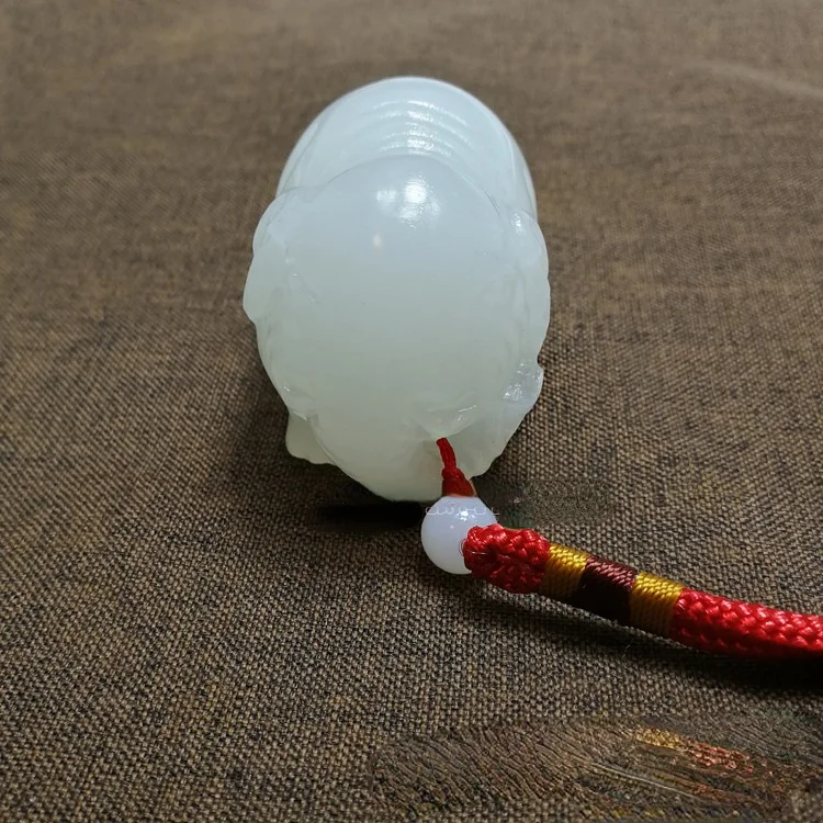 Подвеска в виде слона из белого нефрита Очаровательная бижутерия женская