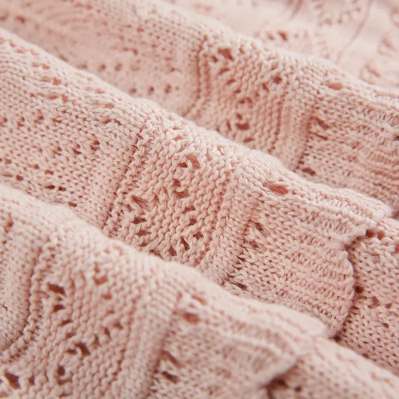 

Pink Cardigan Women Jumper Design Cropped Summer New Navel Slim Thin Hollow Out Casual Ladies Fashion Chandails Harajuku Clothes