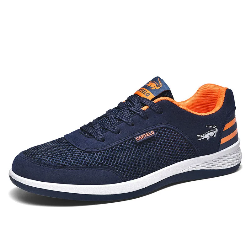 

Мужские кроссовки из дышащего материала, черные повседневные кроссовки, спортивная обувь для улицы, осень 2021