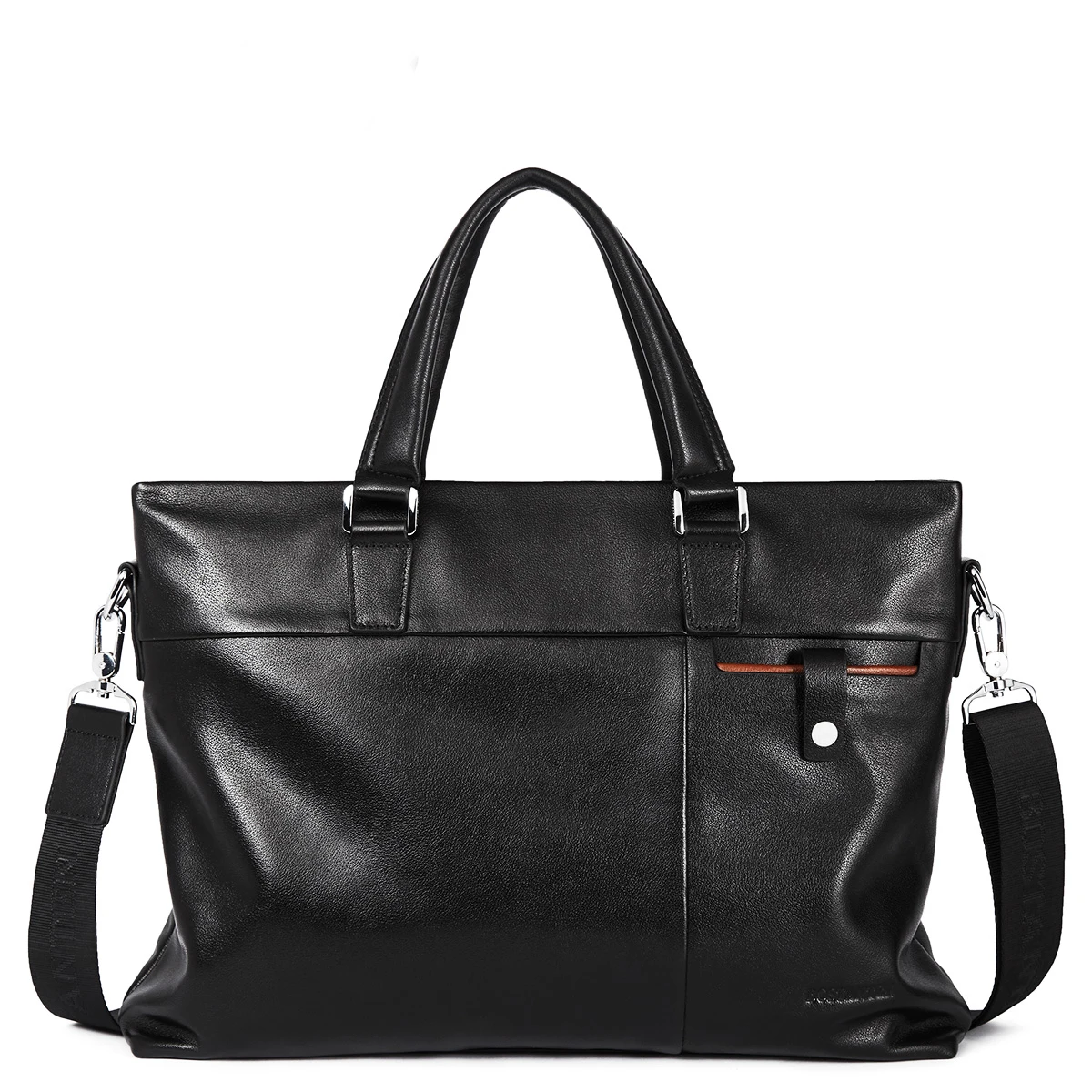 Мужская деловая сумка BOSTANTEN из натуральной коровьей кожи для ноутбука 14 дюймов