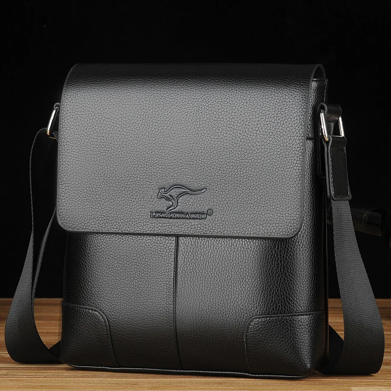 Роскошная брендовая мужская сумка-мессенджер кенгуру кожаный мужской нагрудный