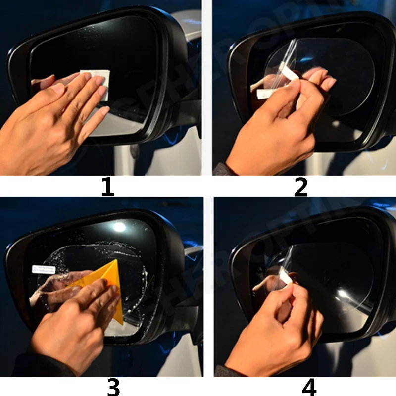 Водонепроницаемая Автомобильная зеркальная защитная пленка заднего вида 1 пара
