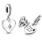 Новинка 925 серебряные подвески ювелирные изделия Открытое сердце висячий кулон Подвеска подходит для ожерелья для женщин ювелирный подарок