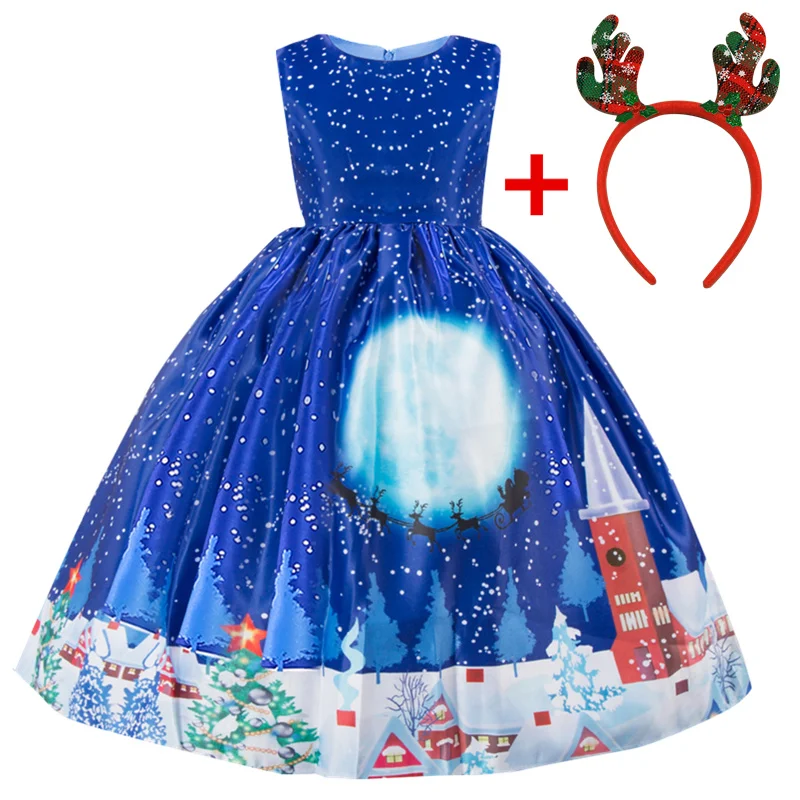 Детская одежда для девочек Рождественский костюм Санта-Клауса на возраст от 4 до