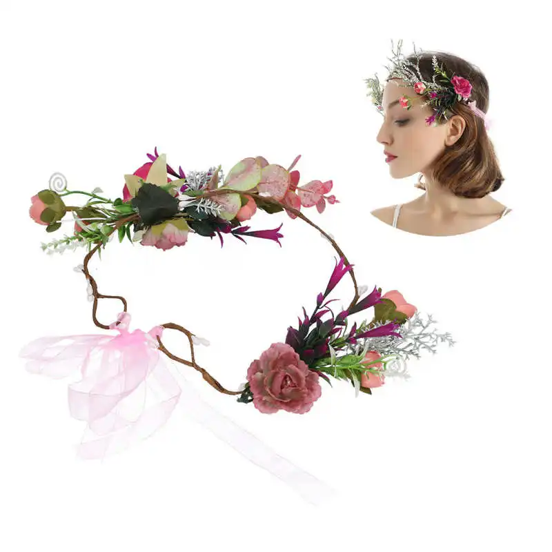 Цветочная корона искусственная повязка на голову элемент для фестиваля