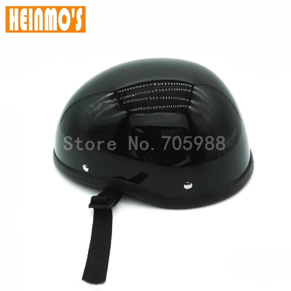 Мотоциклетный шлем унисекс гоночный в стиле ретро матовый черный для езды по