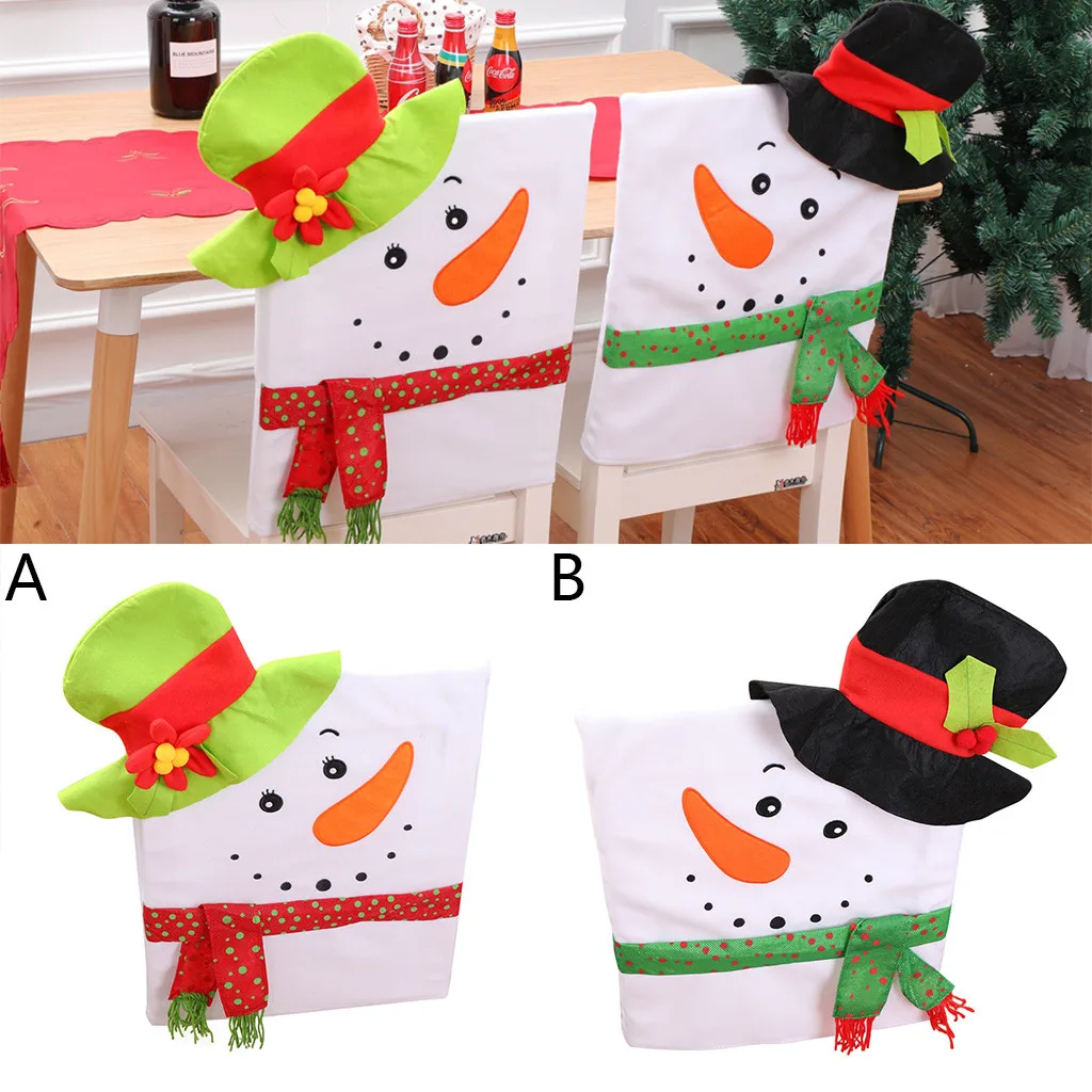 Кухонный стол Вышитые рождественские покрытия для стула праздничная вечеринка