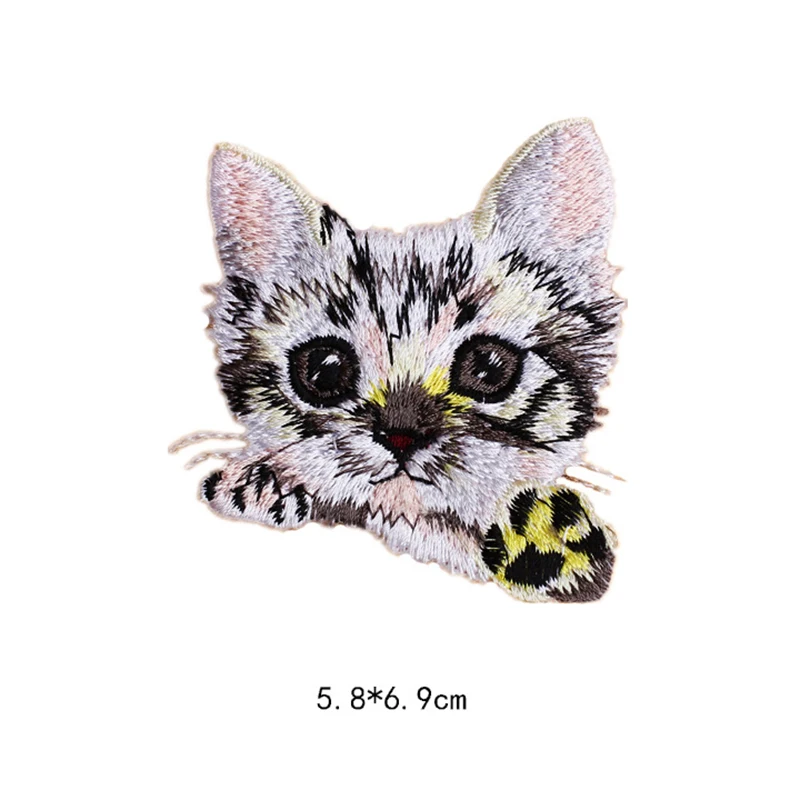 Новинка! Нашивки с мультяшным аниме котом для одежды наклейка нашивка вышивка