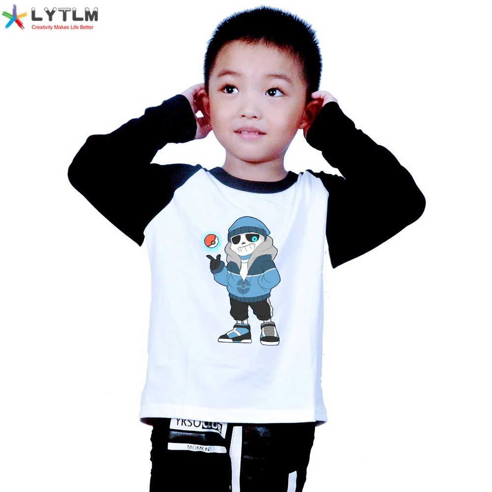 LYTLM Undertale футболки для девочек топы зимние 2019 детские с длинным рукавом из модала