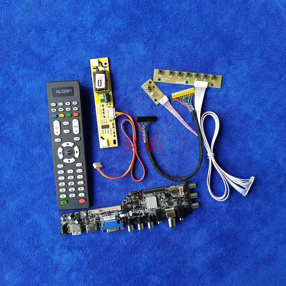 

Набор цифровых сигналов DVB для HSD156MGW1/SVA156WX1/TMS156WX1 2CCFL, экран, карта привода 30Pin LVDS USB VGA AV HDMI-Совместимость 1366*768