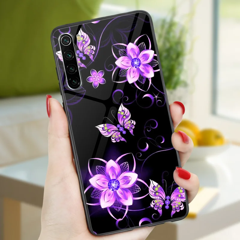 Силиконовый чехол с бабочкой для Xiaomi Redmi Note 9 PRO S 8 T 7 6 5A Prime 5 Plus 6A 7A 8A 9A Mi 10 Lite