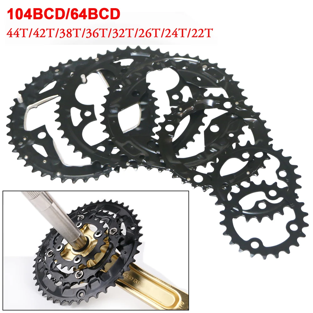 Цепь велосипедная с двойной звездой для shimano, 22T/24T/26T/28T/32T/34T/36T/38T/42T/44T 64BCD 104BCD SLX XT