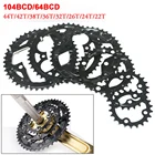 AL7075 22T24T26T28T32T34T36T38T42T44T 64BCD 104BCD цепное колесо MTB дорожный складной велосипедный кривошипный комплект цепное кольцо для shimano SLX XT