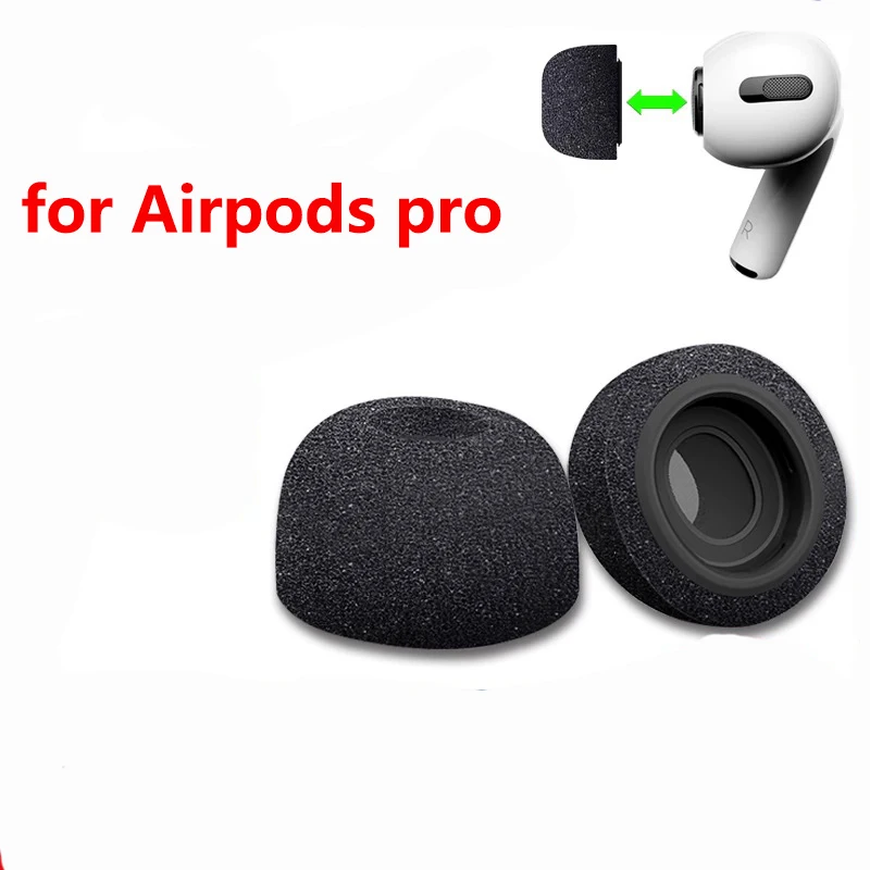 Сменные амбушюры с пеной памяти для Apple Airpods Pro черный чехол наушников наушники