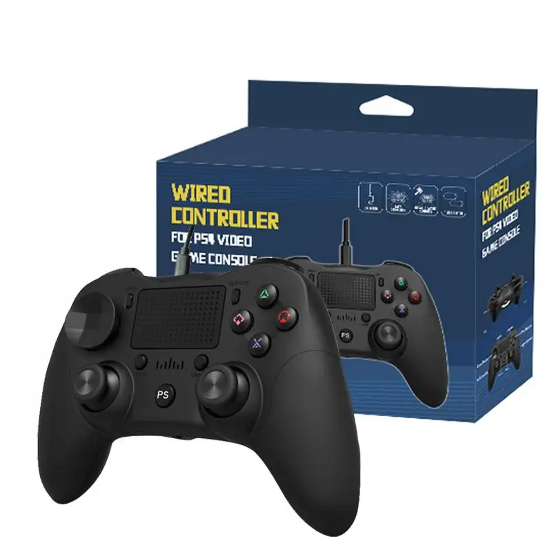

Mingpin-P912W Ergonomic Design Wired Gamepad for PS4 Optimized Button High-sensitive Controller Plug and Play