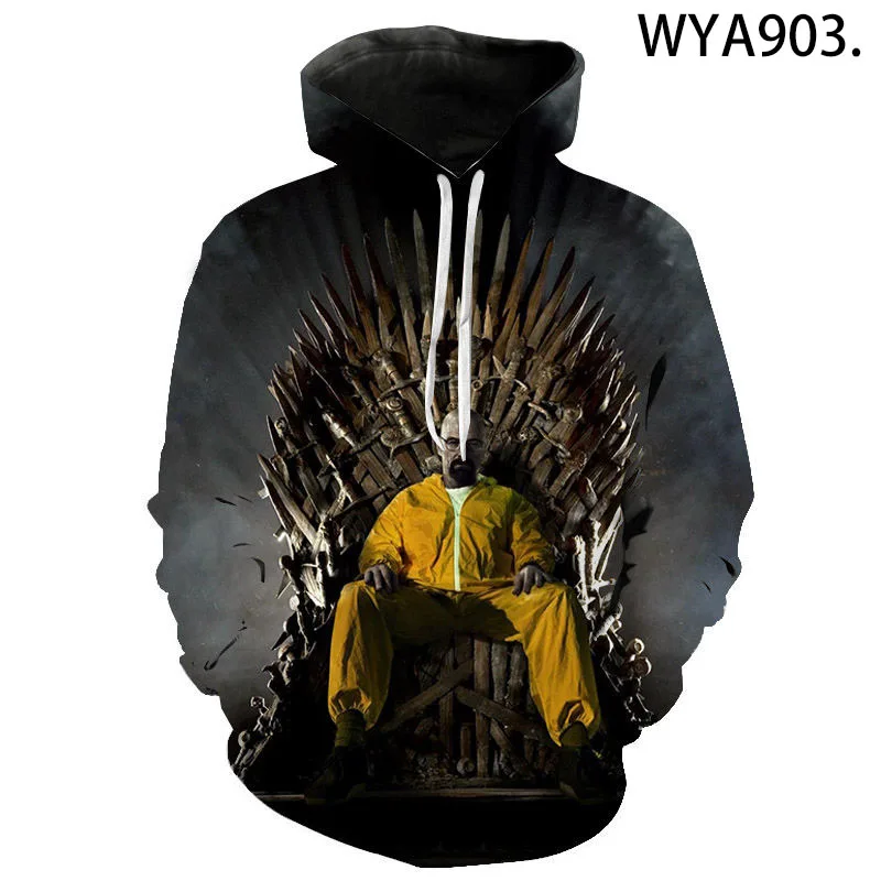 

Spring And Fall Hoodies Cool Men Women Children Breaking Bad Sweatshirts 3D Printed Pullover Streetwear Boy Girl Kids Hoody Coat