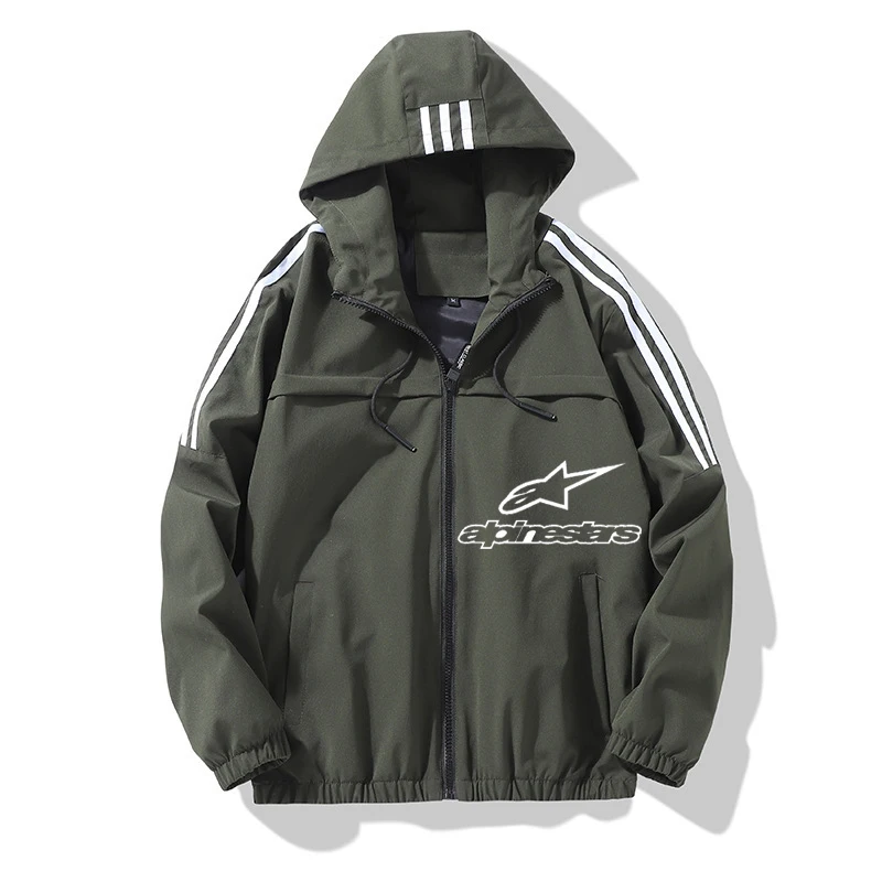 

Casual Men's Clothing Bomber Mens Jacket Spring Autumn Warm Fashion Hooded Windbreaker Zipper Men Jacket Harajuku Outdoor Coat