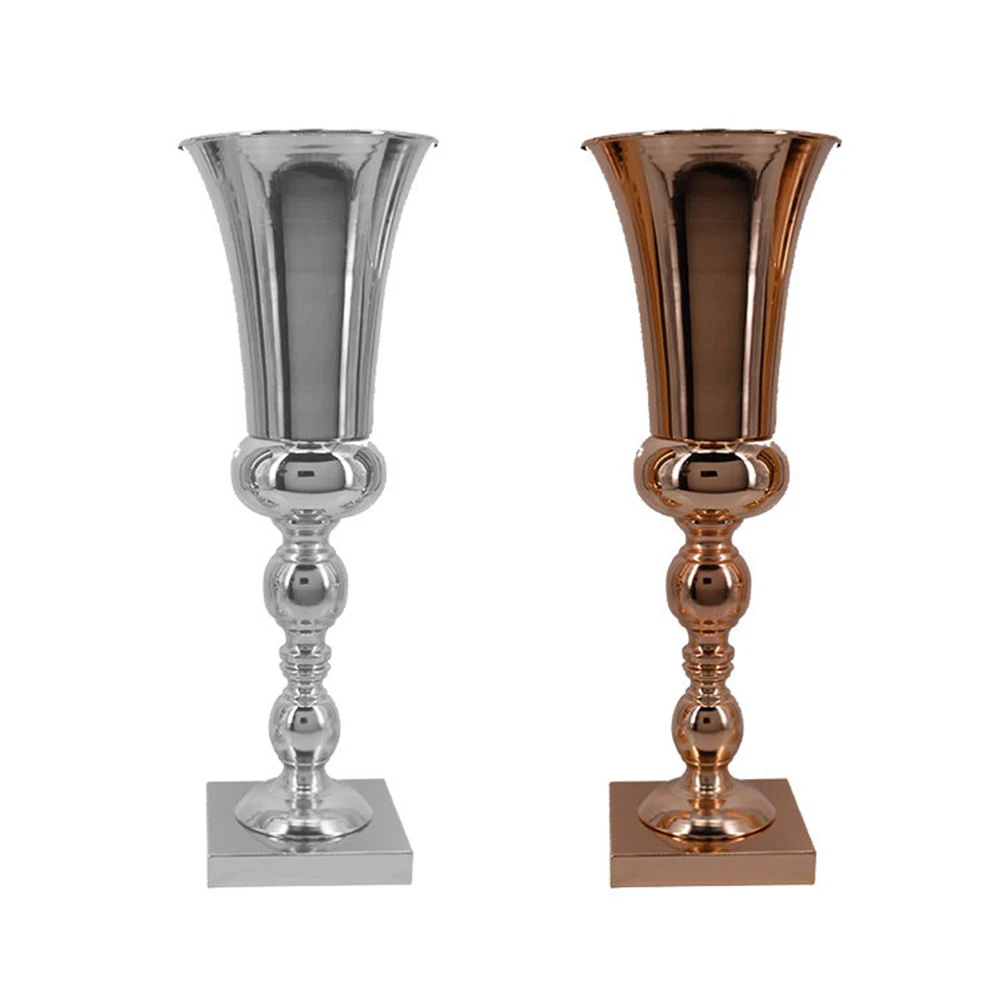 Золотая железная Роскошная ваза для цветов с гальваническим покрытием