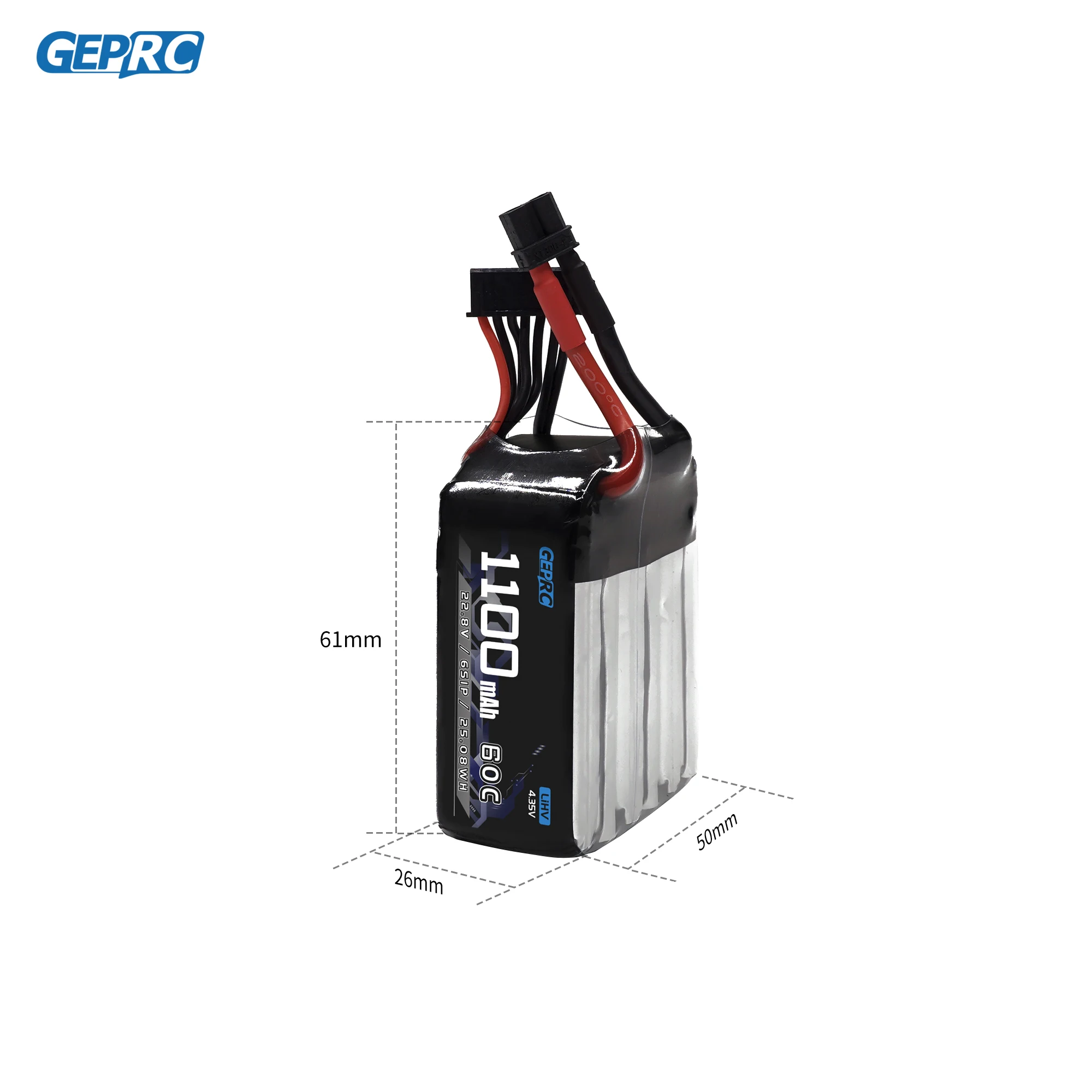 GEPRC-bater&iacute;a LiPo 6S de 1100mAh y 60C para Dron de la serie de 3-5 pulgadas, pieza de accesorios para Dron Freestyle, cuadric&oacute;ptero, FPV-4