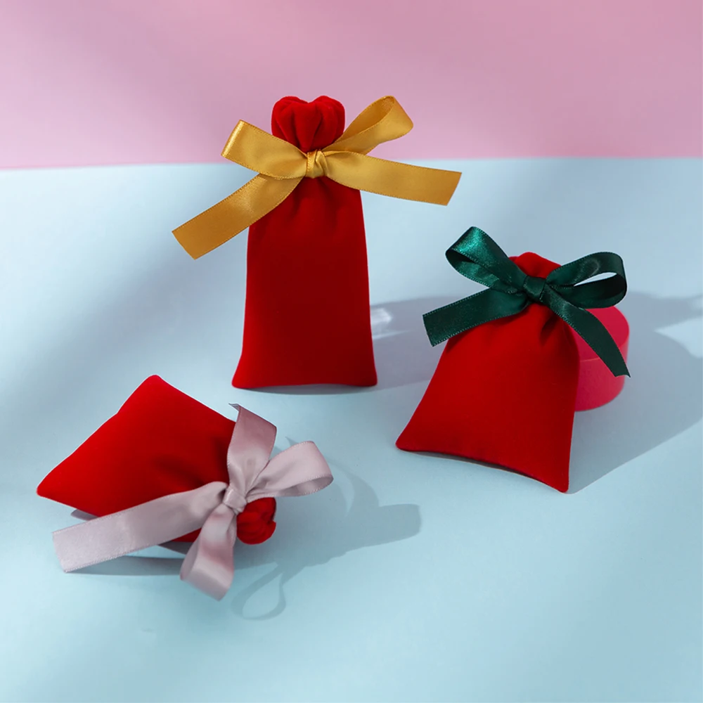 

10pcs Jewelry Drawstring Pouches Bags for Makeup Wedding Party Candy Cosmetic Storage Packaging Organizer Velvet Pouch Gift Bag