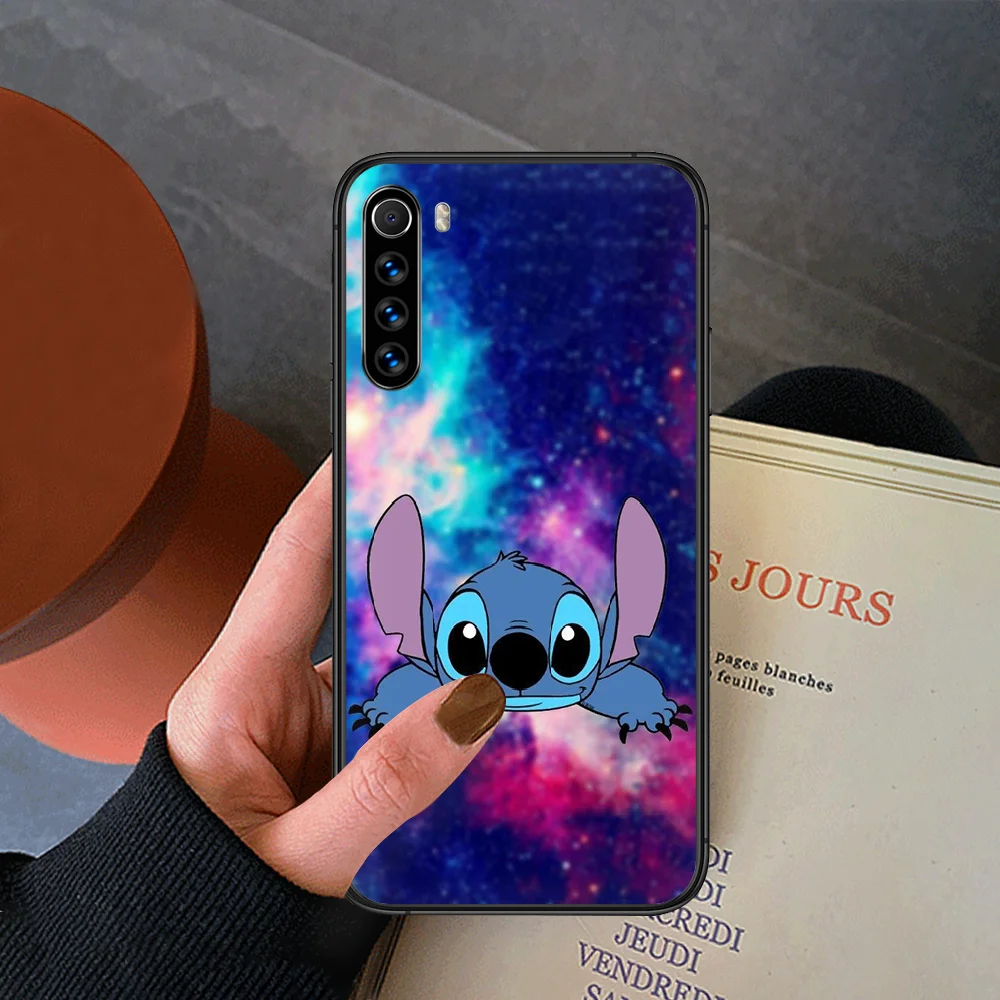 

Cartoon Cute Stitchs Phone Case For Xiaomi Redmi Note 7 8 8T 9 9S 4X 7 7A 9A K30 Pro Ultra Black Back Pretty Funda 3D Cell